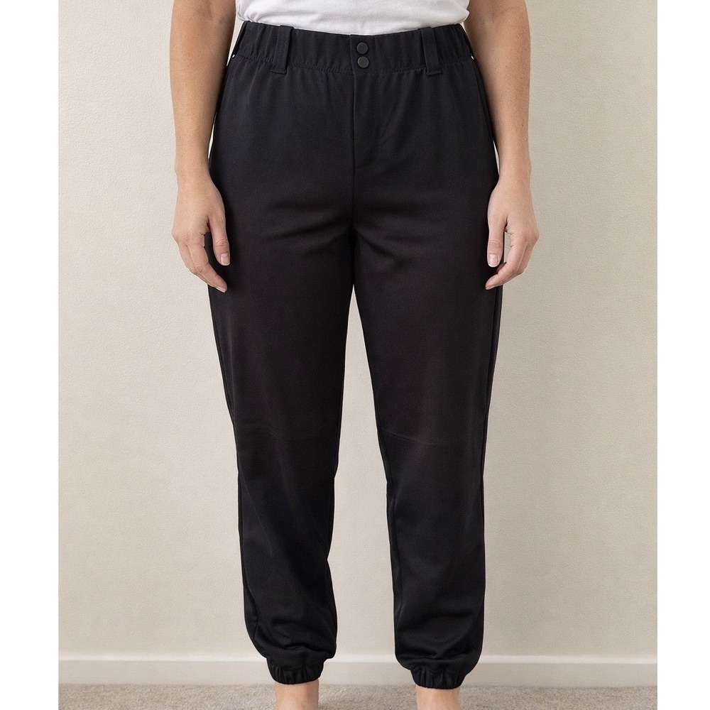 Intensity Athletics Womens Softball Pants Black Double Snap Elastic Waist Med